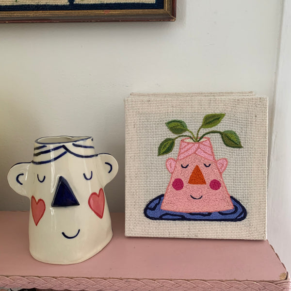 Face Vase with Heart Cheeks