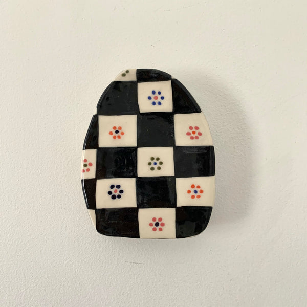 Checkered Wall Vase