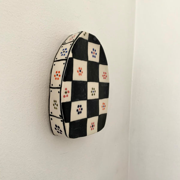 Checkered Wall Vase